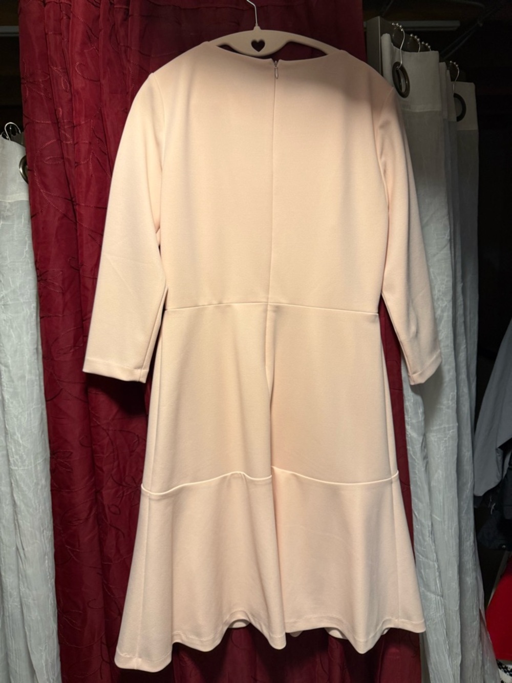 Ralph Lauren Soft Pink Long-Sleeve Fit-and-Flare Dress - Picture 7 of 7